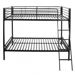 Solimo Escapade Metal Bunk Bed without Storage (Black)