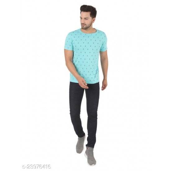 KVETOO SUMMER CASUALS PRINTED POLYCOTTON T-SHIRTS FOR MEN'S