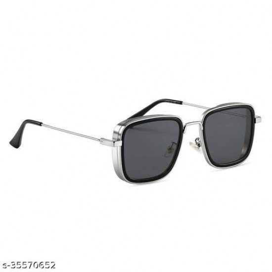 STYLISH LATEST KABIR SINGH MENS SUNGLASSES, SLIVER BLACK