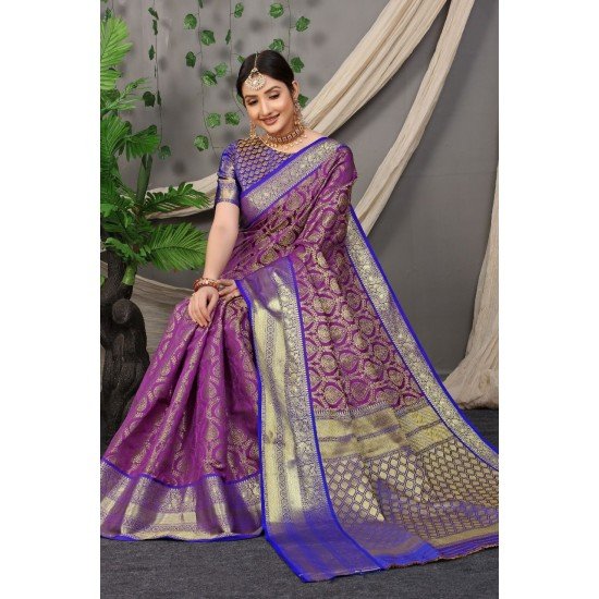 KANCHIPURAM HANDLOOM WEAVING SILK SARE